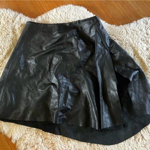 Lamarque Leather skirt with slit